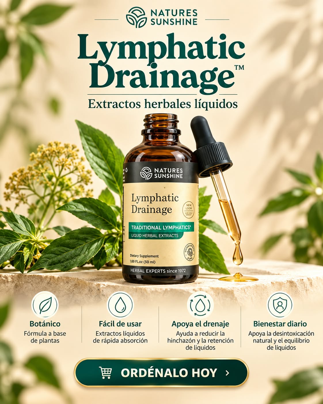 Natures Sunshine Drenaje linfático, 2ONZ | SUPLEMENTO PROMO X2 UNIDADES.