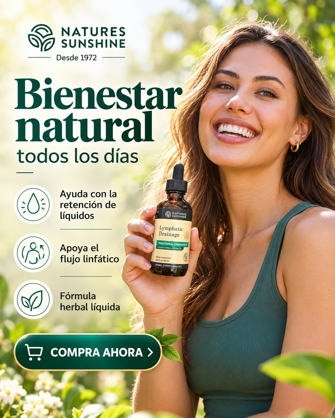 Natures Sunshine Drenaje linfático, 2ONZ | SUPLEMENTO PROMO X2 UNIDADES.